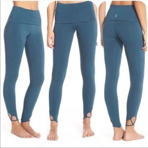 FP movement teal moon shadow fold over leggings